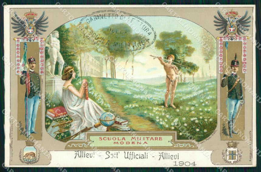Militari Scuola Accademia Militare di Modena ABRASA SCOLLATA cartolina MT8945 – fronte