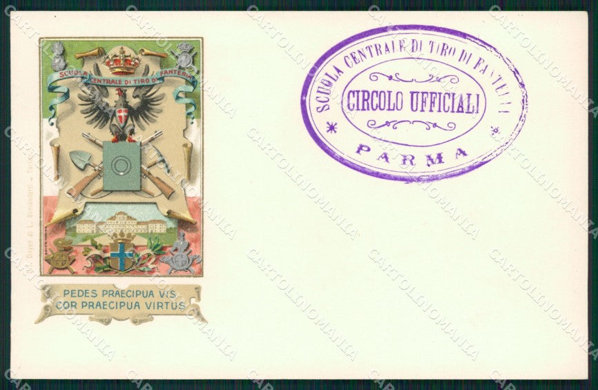 Militari Scuola Centrale di Tiro di Fanteria Parma cartolina MT8950 – fronte