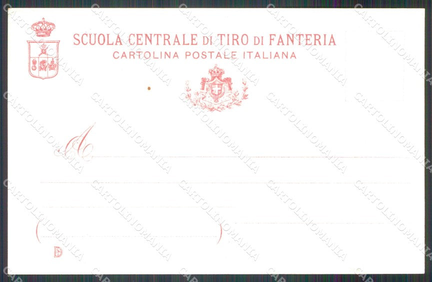 Militari Scuola Centrale di Tiro di Fanteria Parma cartolina MT8950 – retro