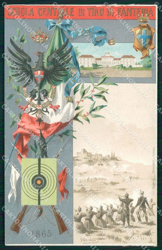 Militari Scuola Centrale di Tiro di Fanteria Parma cartolina MT8956 – fronte