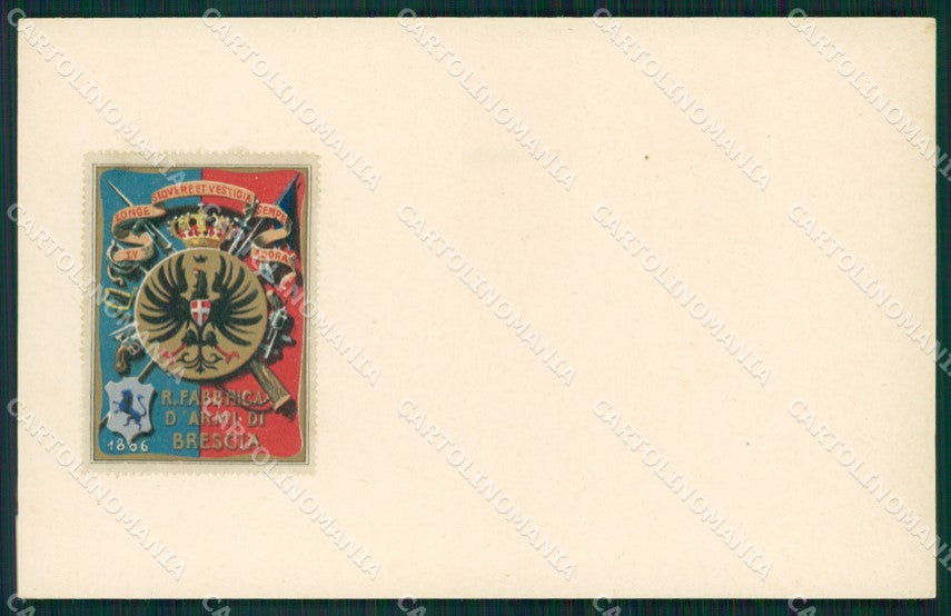 Militari Regia Fabbrica Armi Brescia cartolina MT8968 – fronte