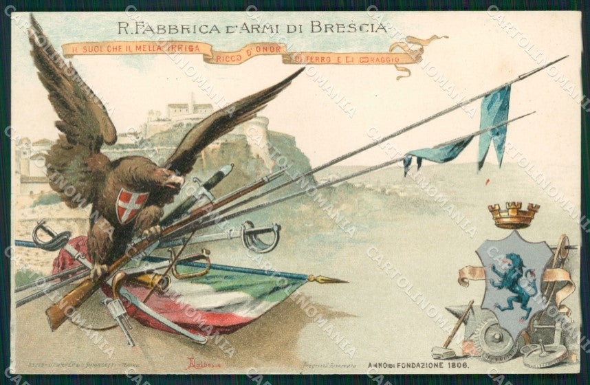 Militari Regia Fabbrica Armi Brescia cartolina MT8970 – fronte