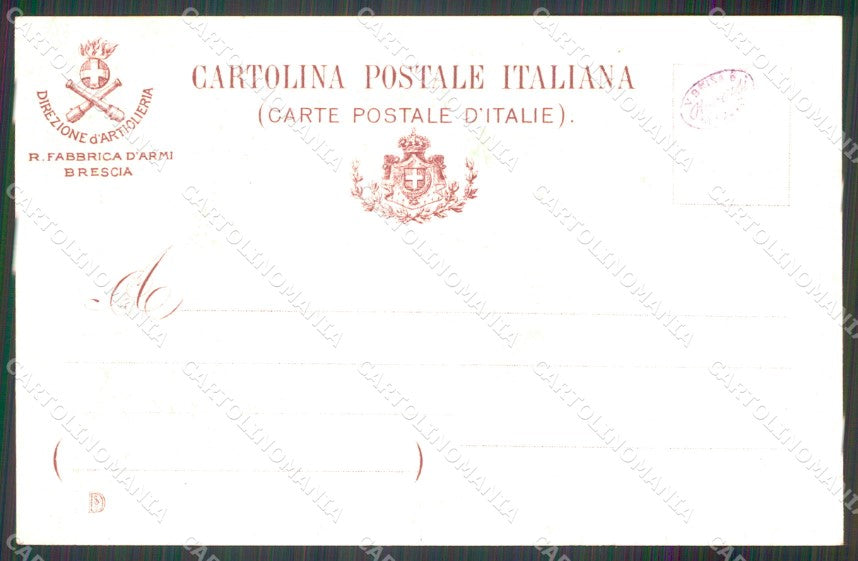 Militari Regia Fabbrica Armi Brescia cartolina MT8970 – retro