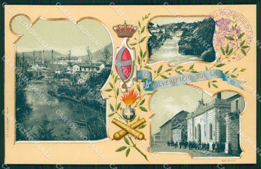 Militari Regio Polverificio sul Liri cartolina MT8974 – fronte