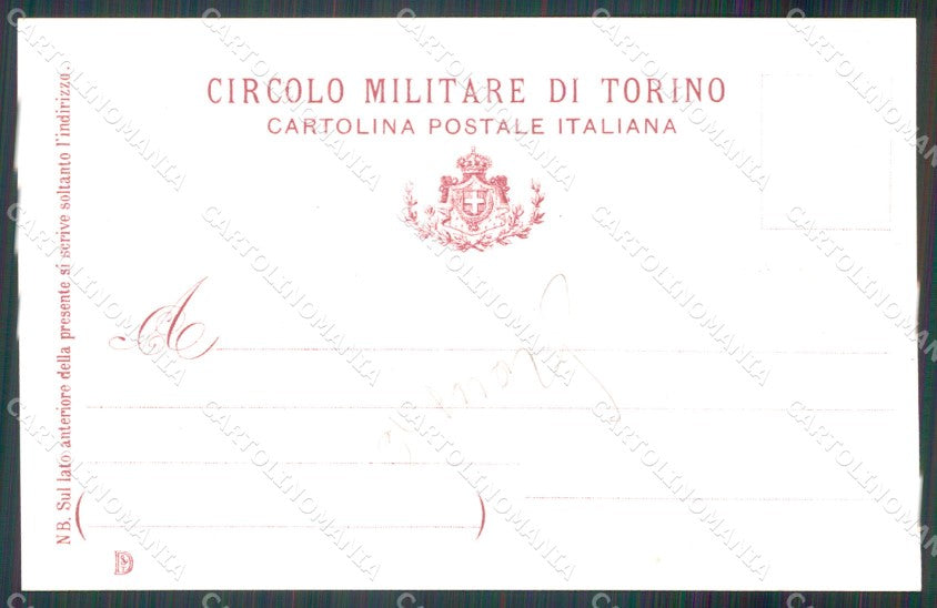 Militari Circolo Militare Torino SCOLLATA cartolina MT8984 – retro