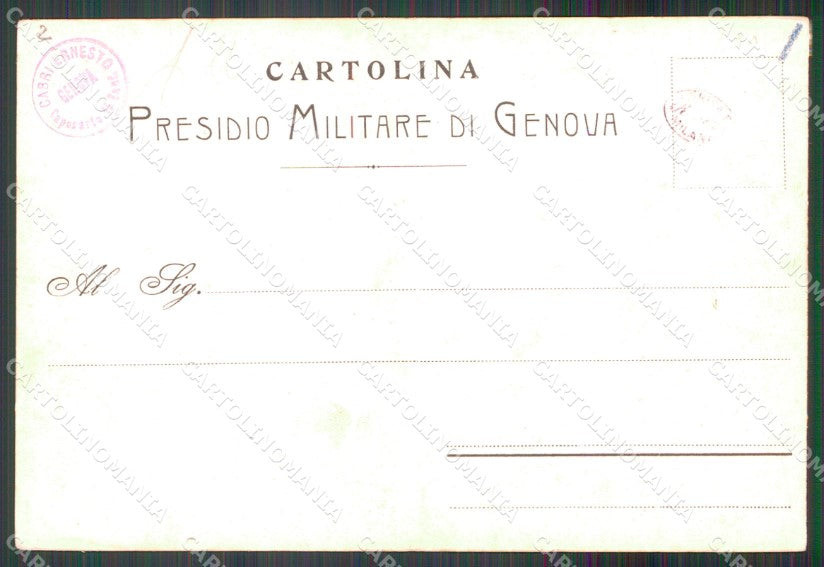 Militari Presidio Militare Genova Foto cartolina MT8987 – retro