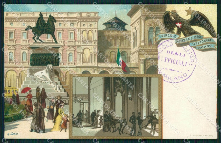 Militari Circolo Militare Milano cartolina MT8988 – fronte