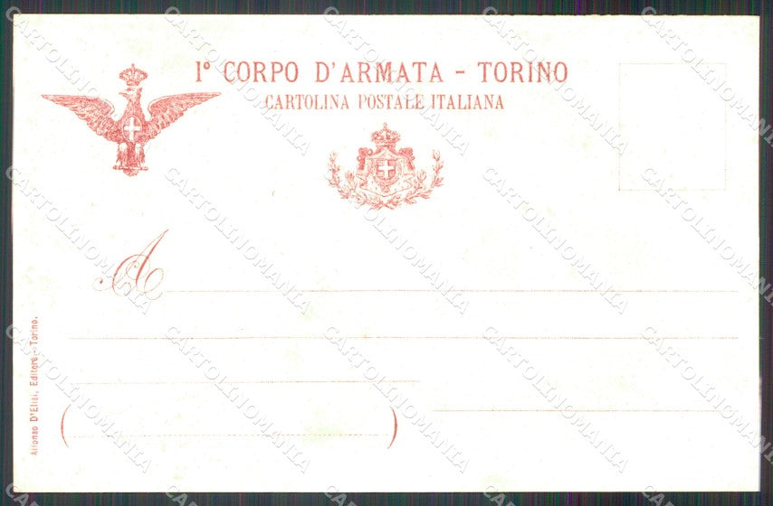 Militari I Corpo Armata Torino cartolina MT8995 – retro