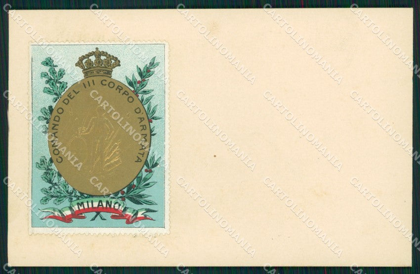 Militari Comando III Corpo Armata Milano cartolina MT8996 – fronte