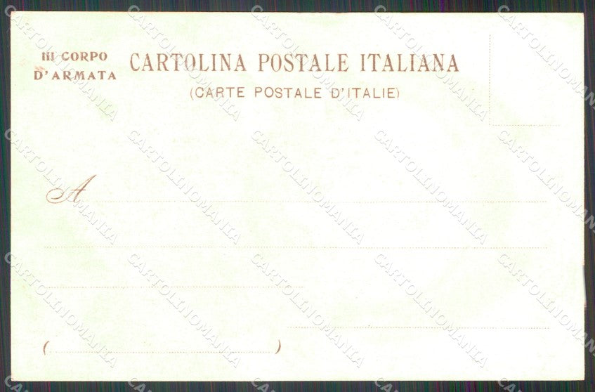 Militari Comando III Corpo Armata Milano cartolina MT8997 – retro