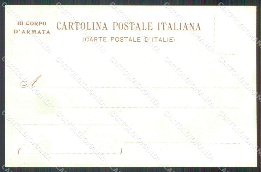 Militari Comando III Corpo Armata Milano cartolina MT8999 – retro