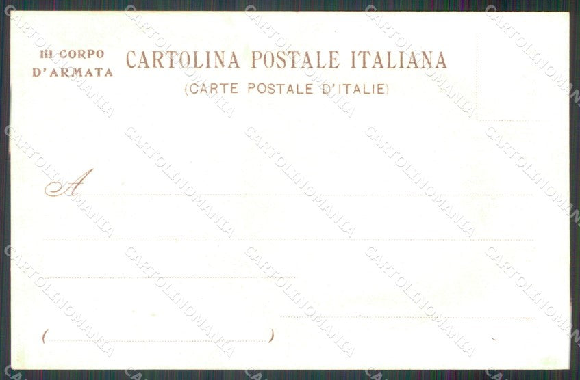 Militari Comando III Corpo Armata Milano cartolina MT9000 – retro