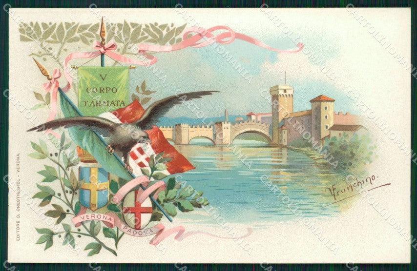 Militari V Corpo Armata Verona Padova cartolina MT9003 – fronte