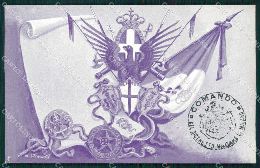 Militari 23 Distretto Militare Milano Treviglio cartolina MT9012 – fronte
