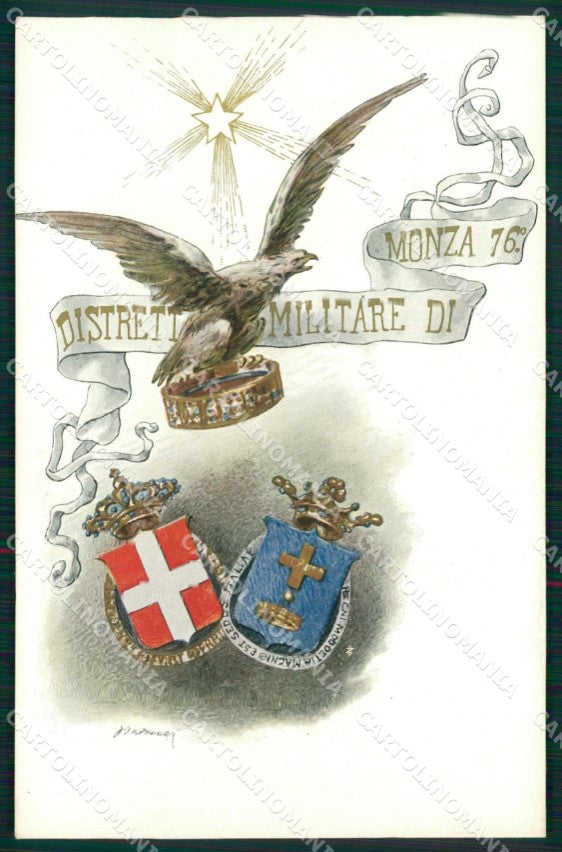Militari 76 Distretto Militare Monza cartolina MT9014 – fronte