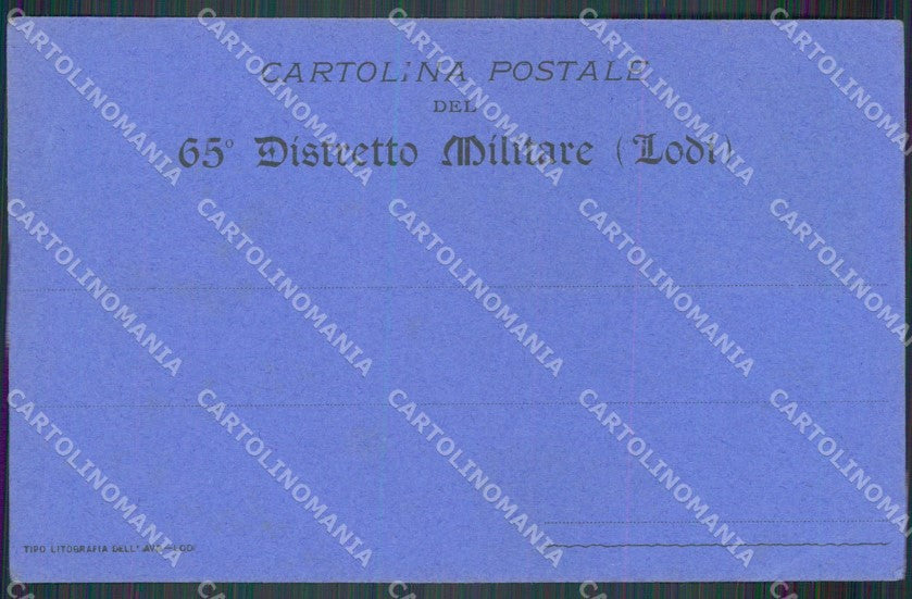 Militari 65 Distretto Militare Lodi cartolina MT9017 – retro