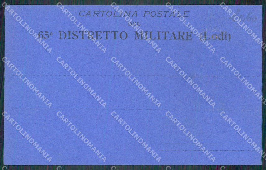 Militari 65 Distretto Militare Lodi cartolina MT9018 – retro