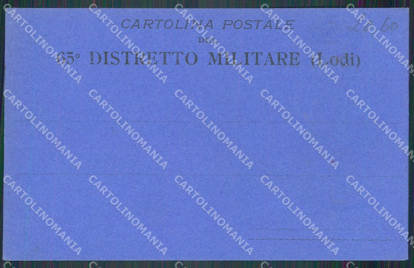 Militari 65 Distretto Militare Lodi cartolina MT9019 – retro