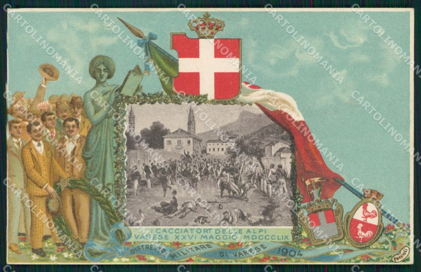 Militari 73 Distretto Militare Varese Cacciatori delle Alpi cartolina MT9023 – fronte