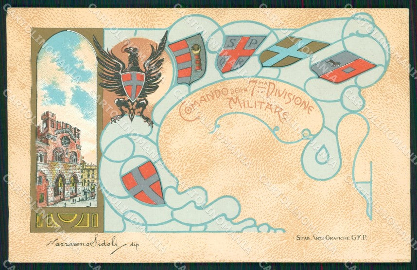 Militari VII Divisione Militare Piacenza cartolina MT9038 – fronte
