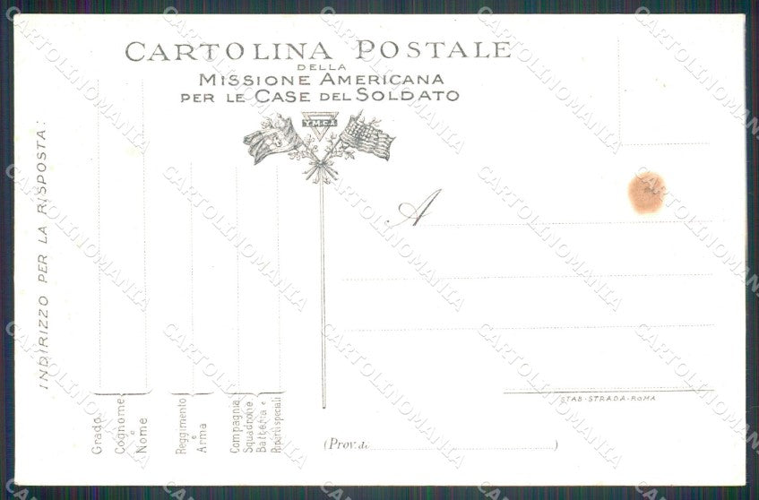Militari Missione Americana Case del Soldato MACCHIA cartolina MT9063 – retro
