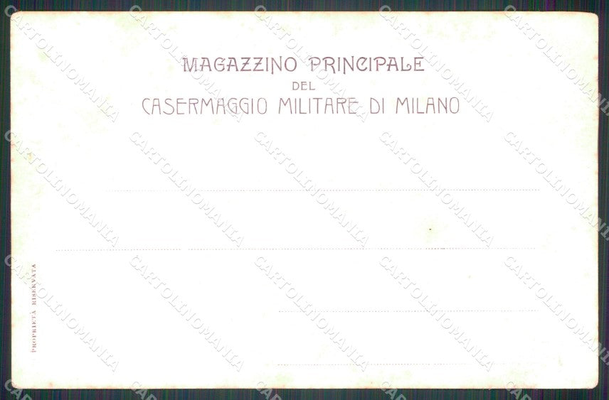 Militari Magazzino Principale Casermaggio Milano cartolina MT9075 – retro