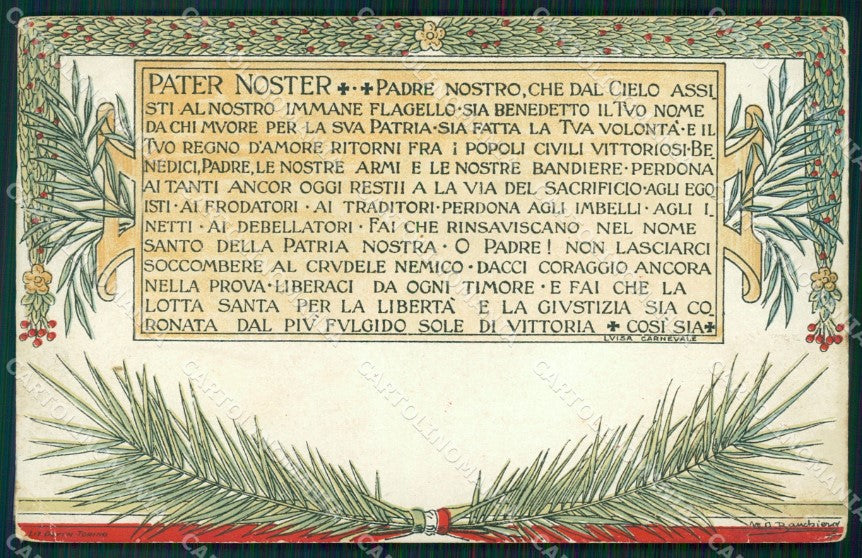 Militari Lega Nazionale Seminatrici di Coraggio Torino PIEGA cartolina MT9081 – fronte