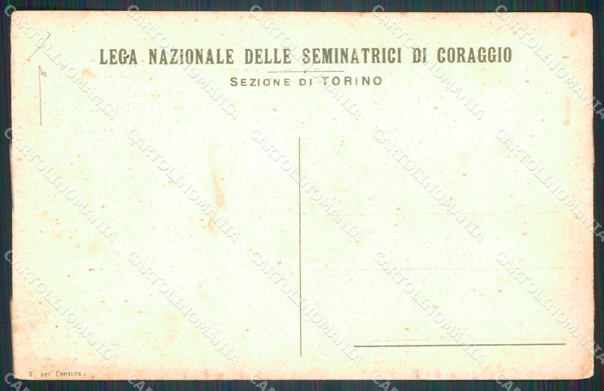 Militari Lega Nazionale Seminatrici di Coraggio Torino PIEGA cartolina MT9081 – retro