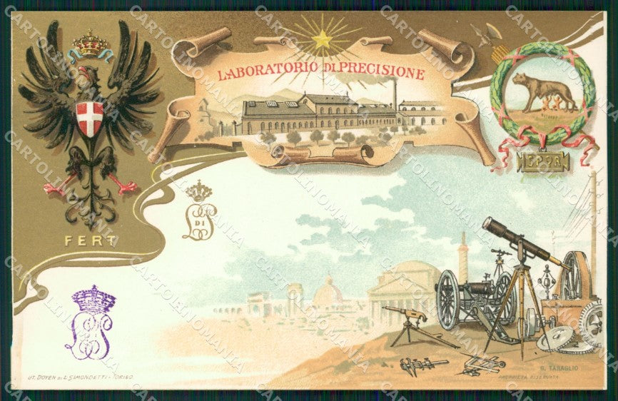 Militari Fert Laboratorio di Precisione SCOLLATA cartolina MT9103 – fronte