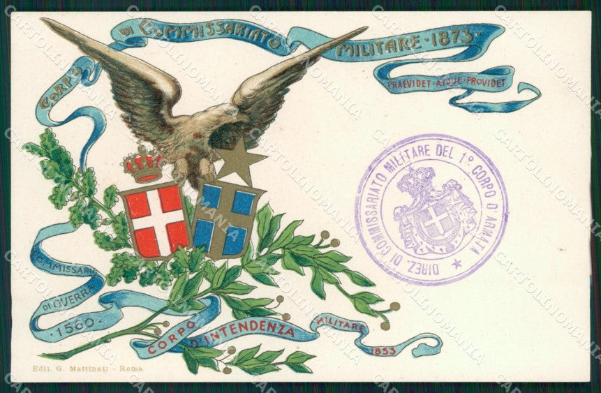 Militari Commissariato Militare Intendenza ANGOLO SCOLLATO cartolina MT9115 – fronte