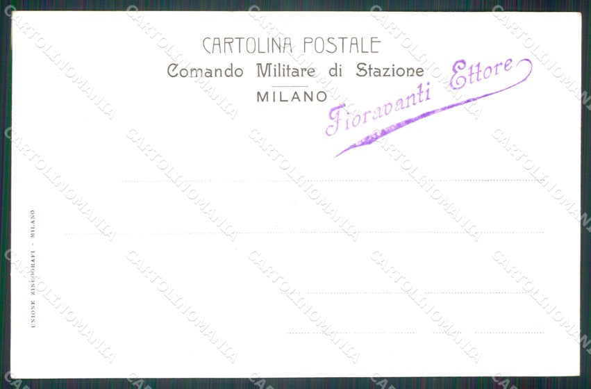 Militari Comando Militare Stazione Milano Faccioli cartolina MT9118 – retro