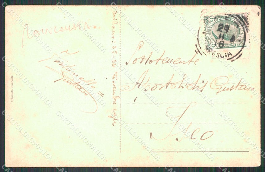 Militari Decorazioni Italiane REINCOLLATA cartolina MT9166 – retro
