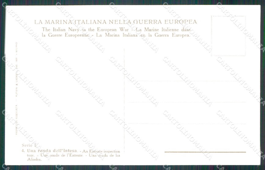 Militari Marina Militare Ronda dell'Intesa cartolina MT9182 – retro