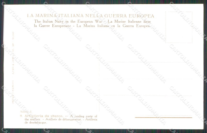 Militari Marina Militare Artiglieria da Sbarco cartolina MT9187 – retro