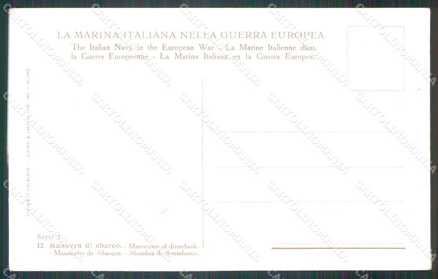 Militari Marina Militare Manovra di Sbarco cartolina MT9190 – retro