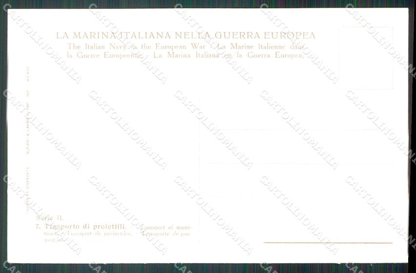 Militari Marina Militare Trasporto Proiettili cartolina MT9197 – retro