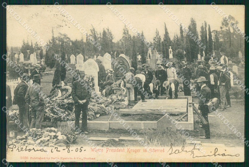 South Africa Anglo Boer War Kruger President cartolina MT9204 – fronte