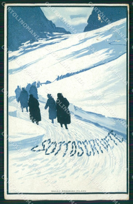 Militari WWI Prestito ABRASA cartolina MT9215 – fronte
