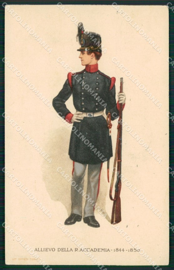 Militari Allievo Accademia Artiglieria Genio cartolina MT9233 – fronte