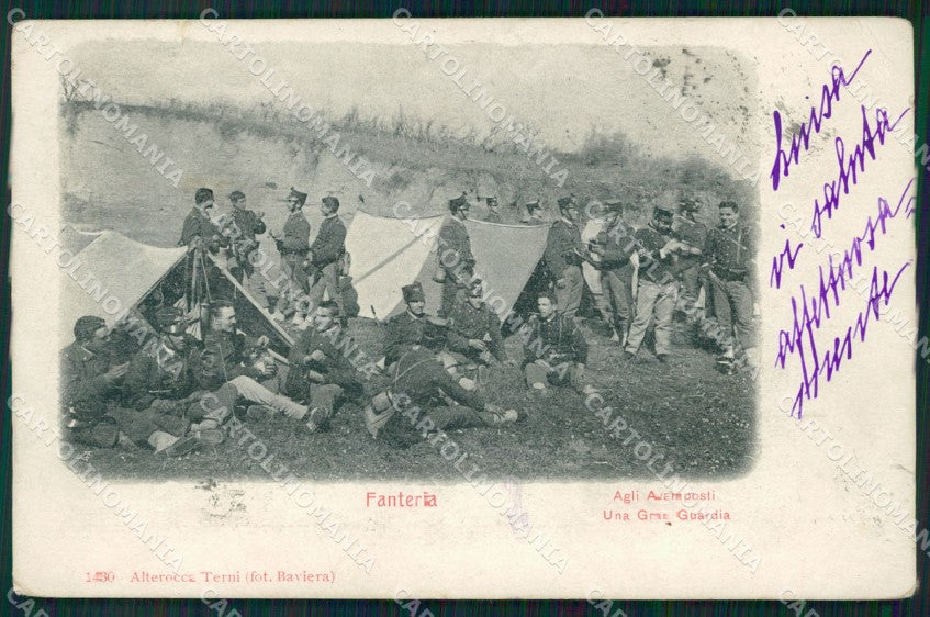 Militari Fanteria Alterocca 1430 cartolina MT9258 – fronte