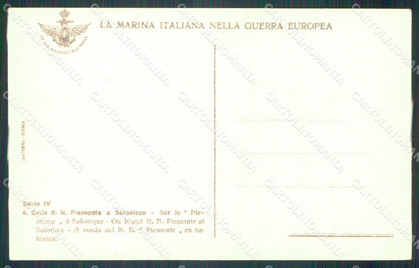 Militari Marina Militare Salonicco Regia Nave Piemonte PIEGHINA cartolina MT9263 – retro