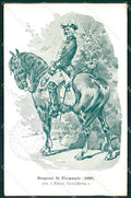 Militari Reggimento Nizza Cavalleria Comando Dragoni Piemonte cartolina MT9286 – fronte