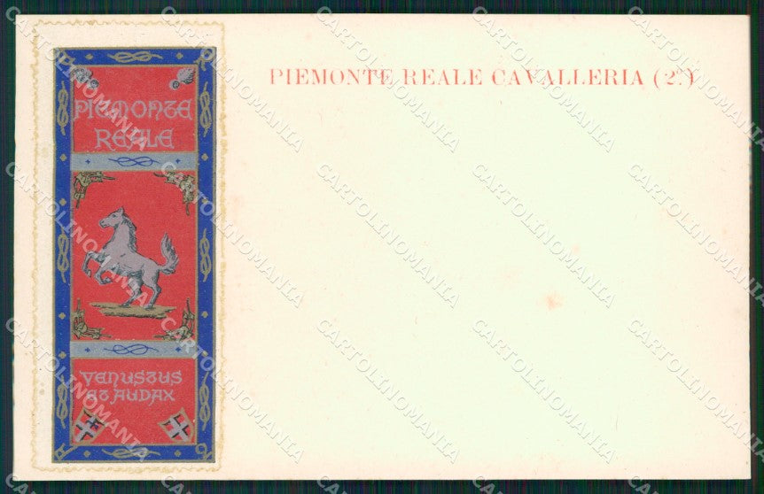 Militari II Reggimento Piemonte Reale Cavalleria cartolina MT9295 – fronte