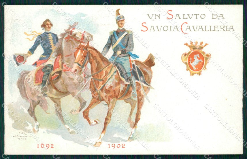 Militari Reggimento Savoia Cavalleria cartolina MT9298 – fronte