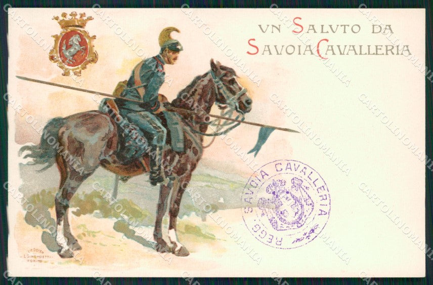 Militari Reggimento Savoia Cavalleria cartolina MT9299 – fronte