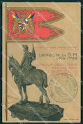 Militari Reggimento Genova Cavalleria PIEGA STRAPPO cartolina MT9302 – fronte