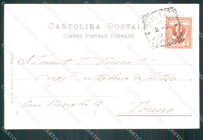 Militari Reggimento Genova Cavalleria cartolina MT9303 – retro