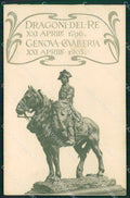 Militari Reggimento Genova Cavalleria Dragoni del Re cartolina MT9305 – fronte
