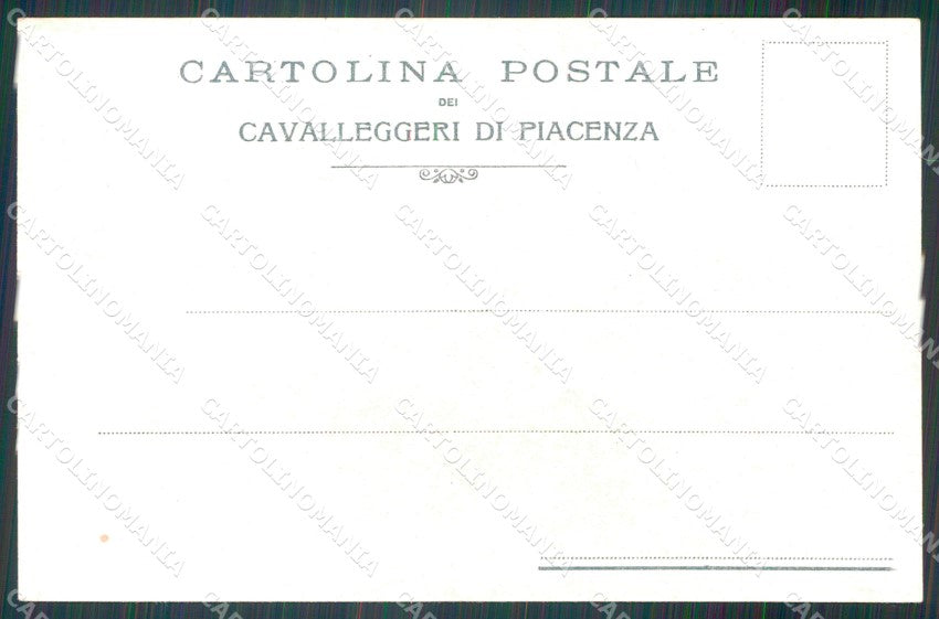 Militari Reggimento Cavalleggeri Piacenza Ussari cartolina MT9330 – retro