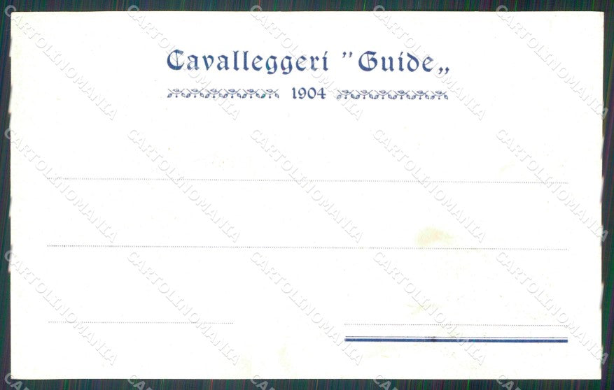 Militari 19 Reggimento Cavalleggeri Guide cartolina MT9334 – retro